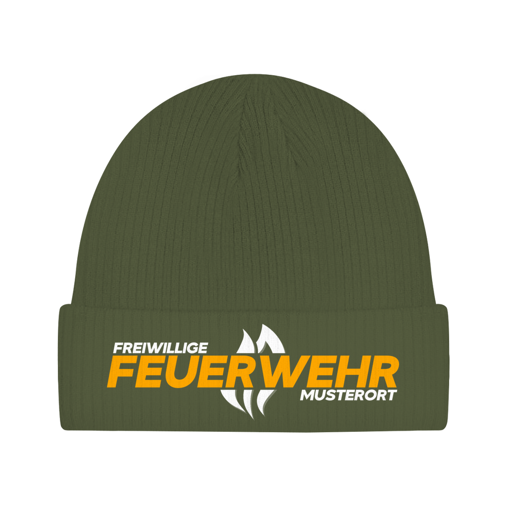 Beanie - Flamme Freiwillige Feuerwehr Gelb [Personalisierbar]