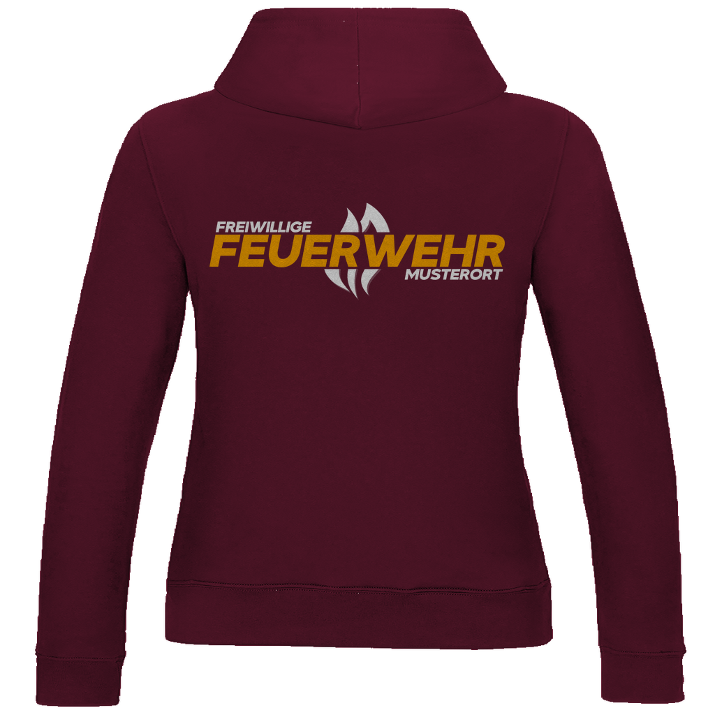 Damen Hoodie - Flamme Freiwillige Feuerwehr Gelb [Personalisierbar]