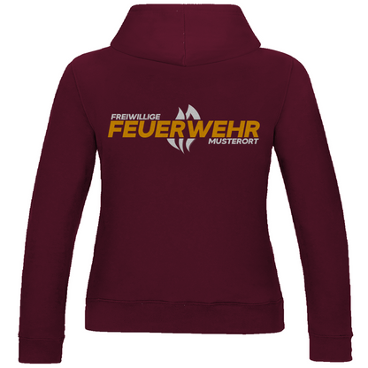 Damen Hoodie - Flamme Freiwillige Feuerwehr Gelb [Personalisierbar]