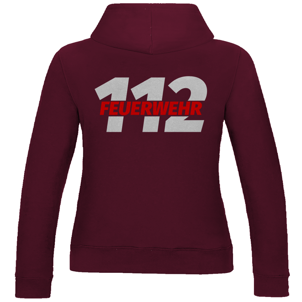 Damen Hoodie - 112 Feuerwehr Rot