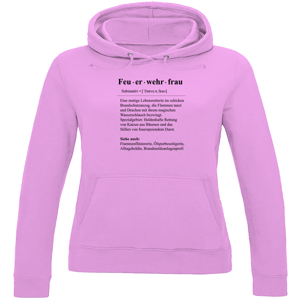 Damen Hoodie - Feuerwehrfrau Definition