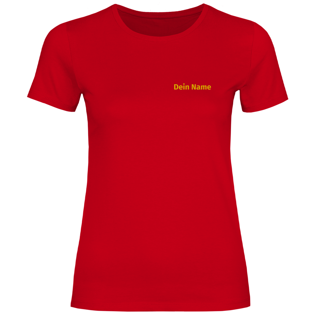 Damen T-Shirt - Freiwillige Feuerwehr Gelb [Personalisierbar]