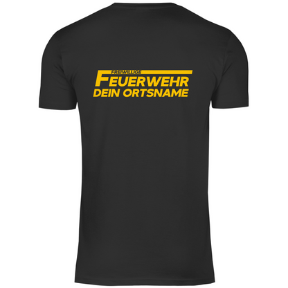 Herren T-Shirt - Freiwillige Feuerwehr Gelb (Personalisierbar)