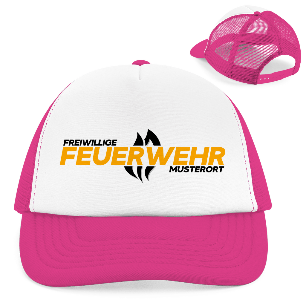 Retro Trucker Cap - Flamme Freiwillige Feuerwehr Gelb [Personalisierbar]