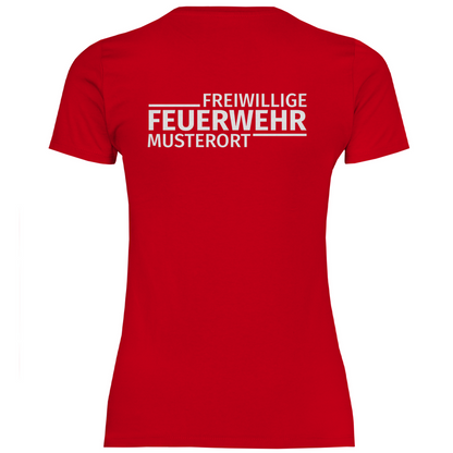 Damen T-Shirt - Modern Freiwillige Feuerwehr (Personalisierbar)