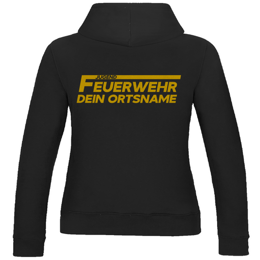 Damen Hoodie - Jugendfeuerwehr Gelb [Personalisierbar]