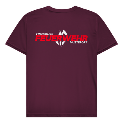 Herren T-Shirt - Flamme Freiwillige Feuerwehr Rot [Personalisierbar]