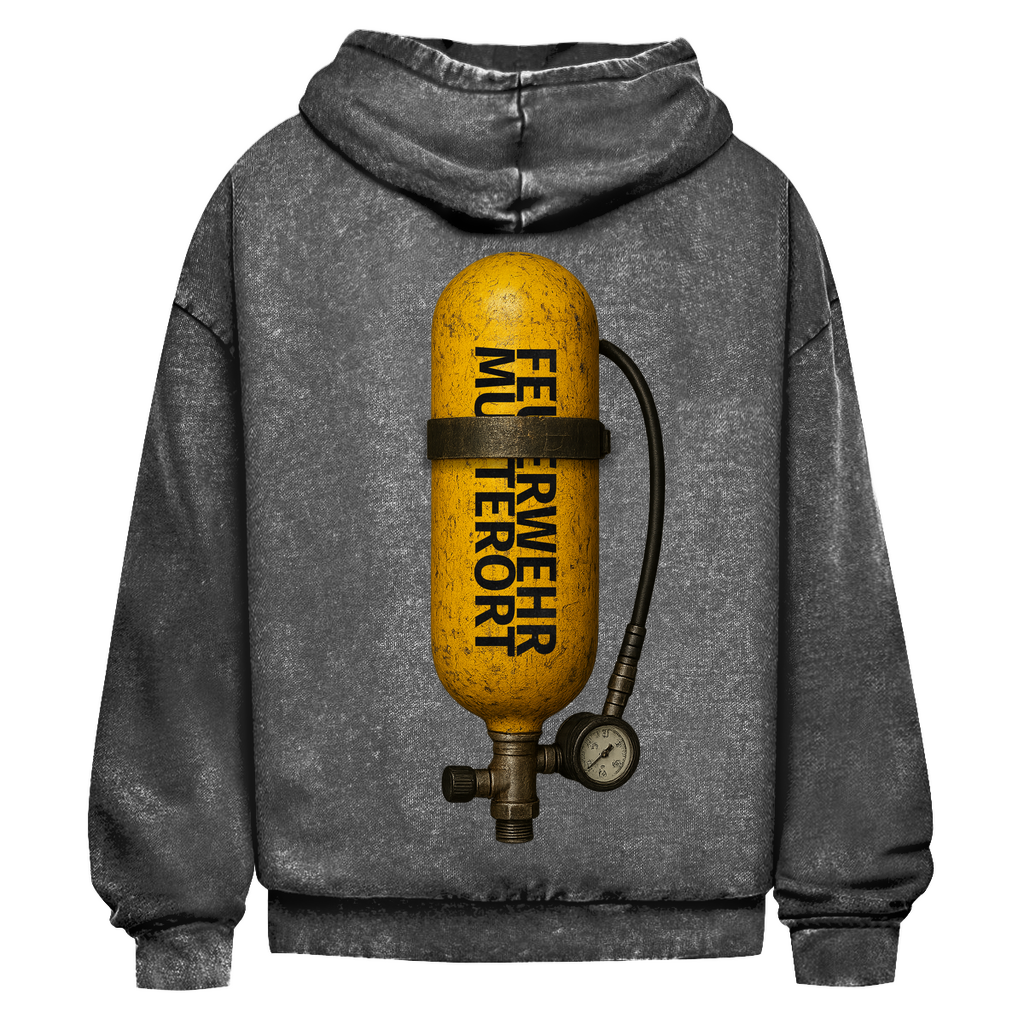 Oversize Washed Hoodie - AGT Feuerwehr [Personalisierbar]