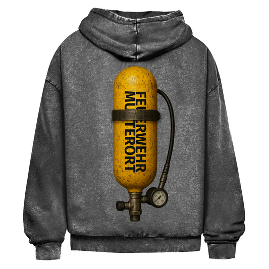 Oversize Washed Hoodie - AGT Feuerwehr [Personalisierbar]