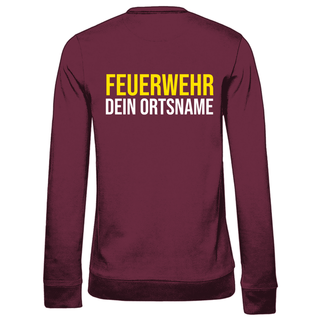 Damen Sweatshirt - Feuerwehr Schriftzug (Personalisierbar)