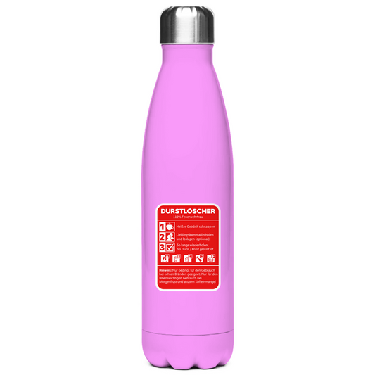 Edelstahl-Thermoflasche - Durstlöscher Feuerwehrfrau