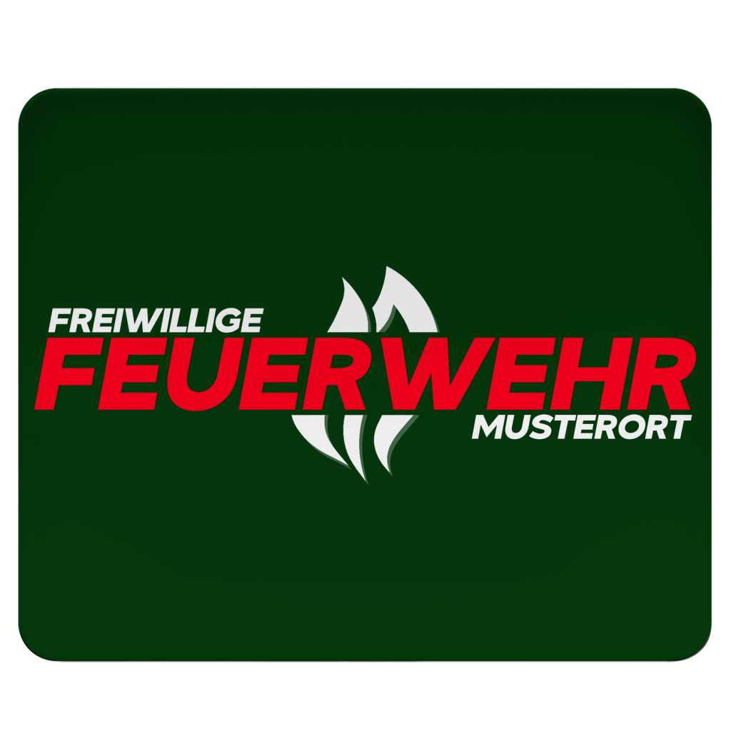 Mousepad - Flamme Freiwillige Feuerwehr Rot [Personalisierbar]