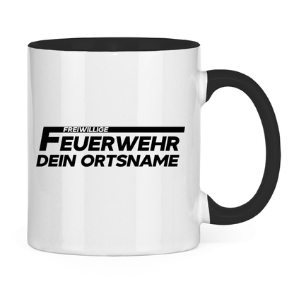 Tasse zweifarbig - Freiwillige Feuerwehr (Personalisierbar)