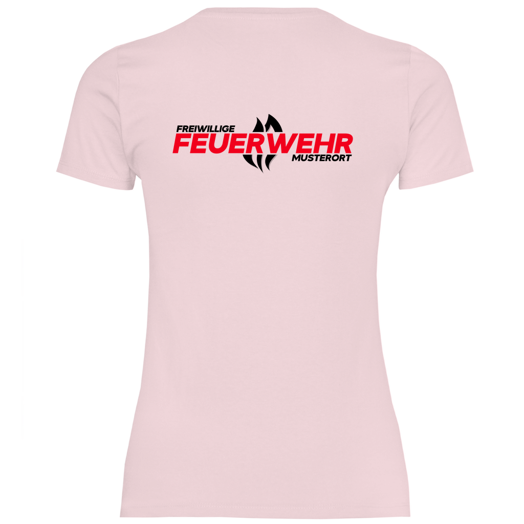 Damen T-Shirt - Flamme Freiwillige Feuerwehr Rot [Personalisierbar]