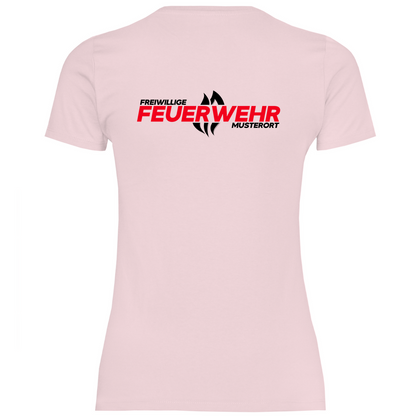 Damen T-Shirt - Flamme Freiwillige Feuerwehr Rot [Personalisierbar]