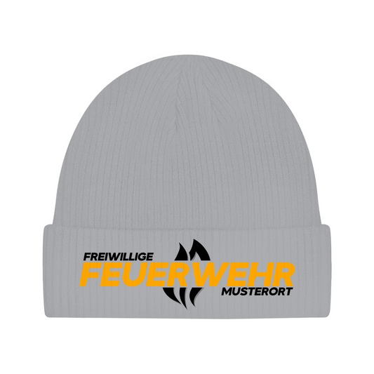 Beanie - Flamme Freiwillige Feuerwehr Gelb [Personalisierbar]
