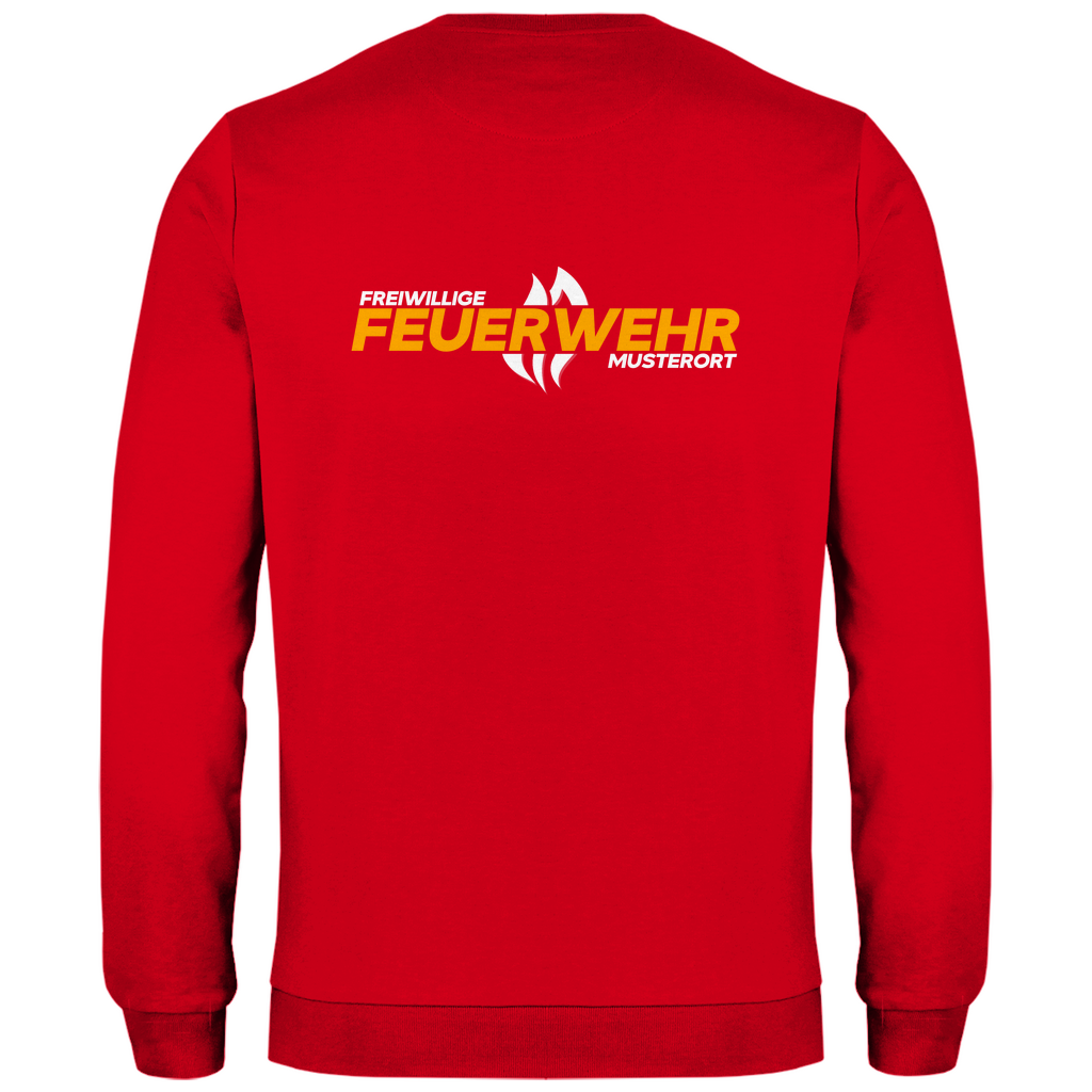 Herren Sweatshirt - Flamme Freiwillige Feuerwehr Gelb [Personalisierbar]