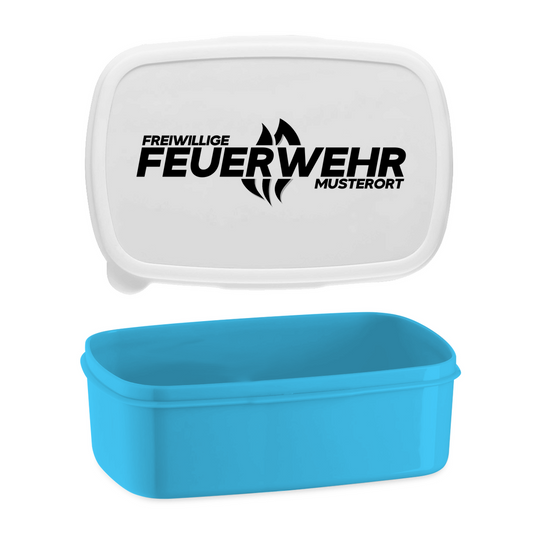Brotdose - Flamme Freiwillige Feuerwehr Schwarz [Personalisierbar]