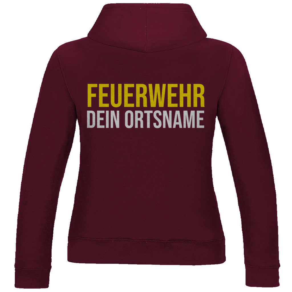 Damen Hoodie - Feuerwehr Schriftzug (Personalisierbar)