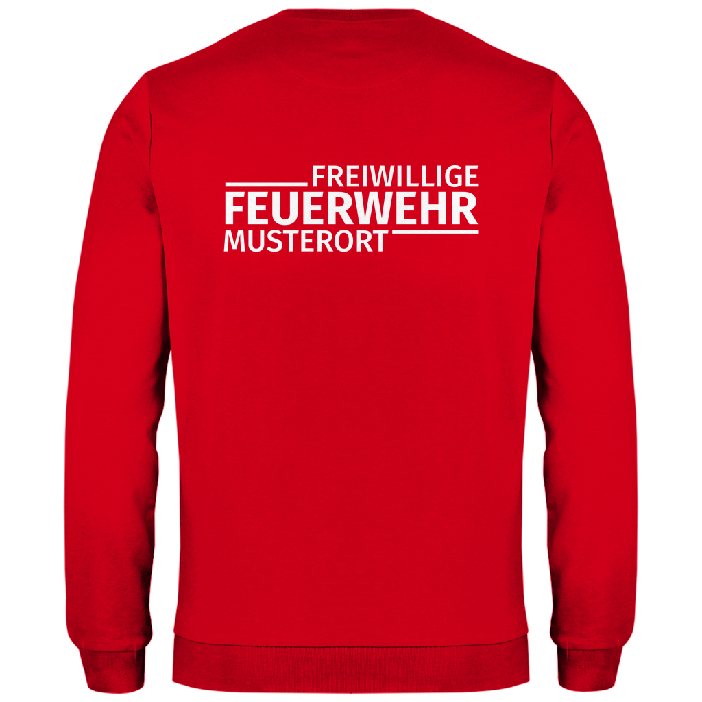 Herren Sweatshirt - Modern Freiwillige Feuerwehr (Personalisierbar)