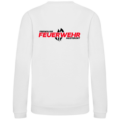 Kinder Sweatshirt - Flamme Freiwillige Feuerwehr Rot [Personalisierbar]