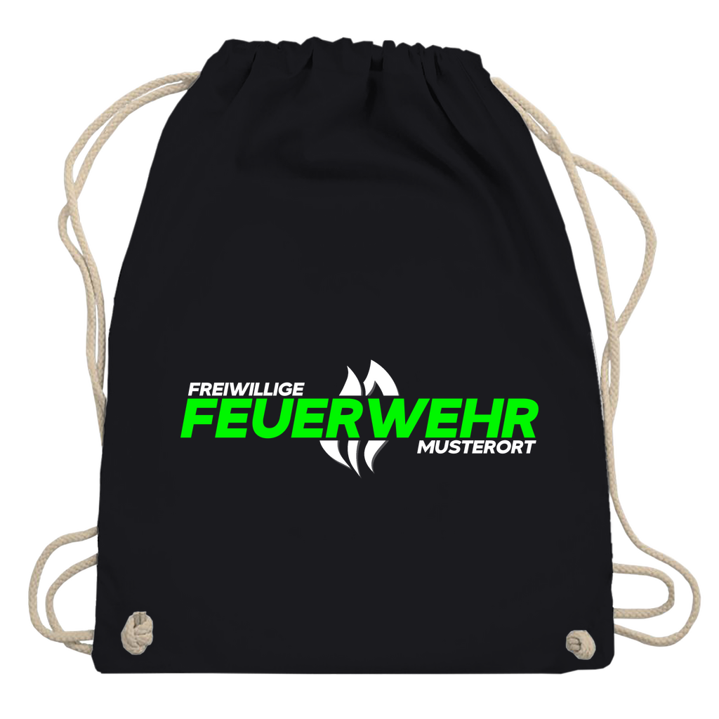 Turnbeutel - Flamme Freiwillige Feuerwehr Grün [Personalisierbar]