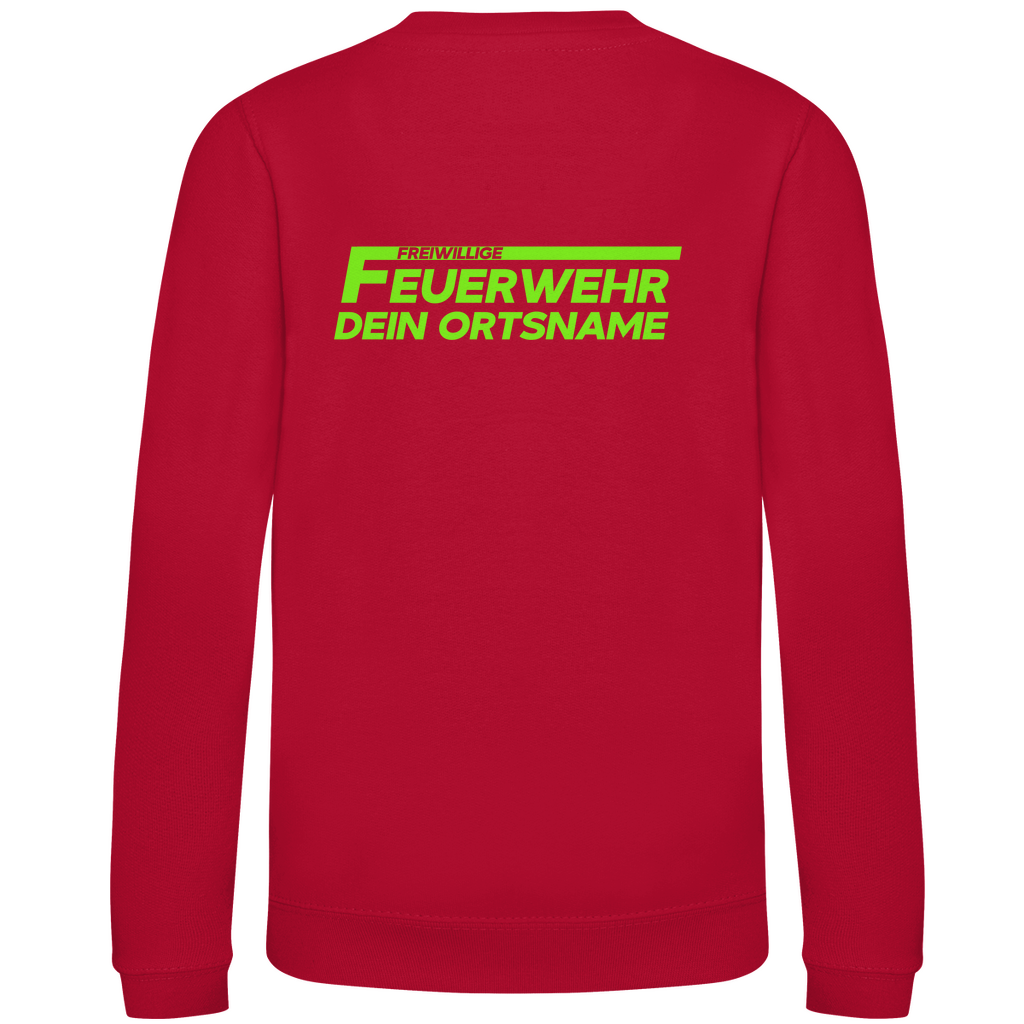 Kinder Sweatshirt - Freiwillige Feuerwehr Grün [Personalisierbar]