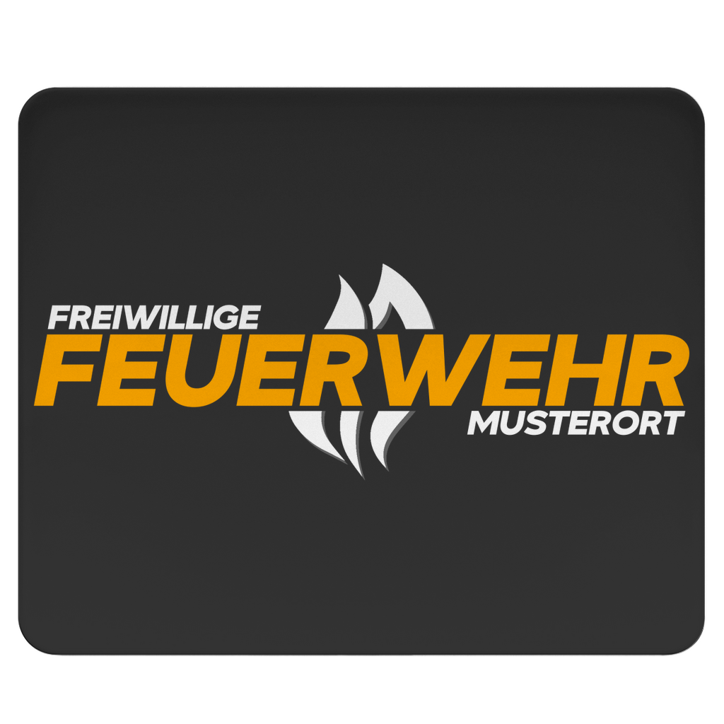Mousepad - Flamme Freiwillige Feuerwehr Gelb [Personalisierbar]