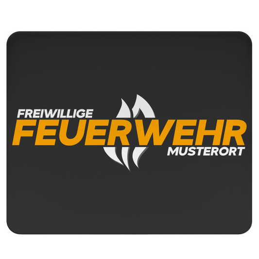 Mousepad - Flamme Freiwillige Feuerwehr Gelb [Personalisierbar]