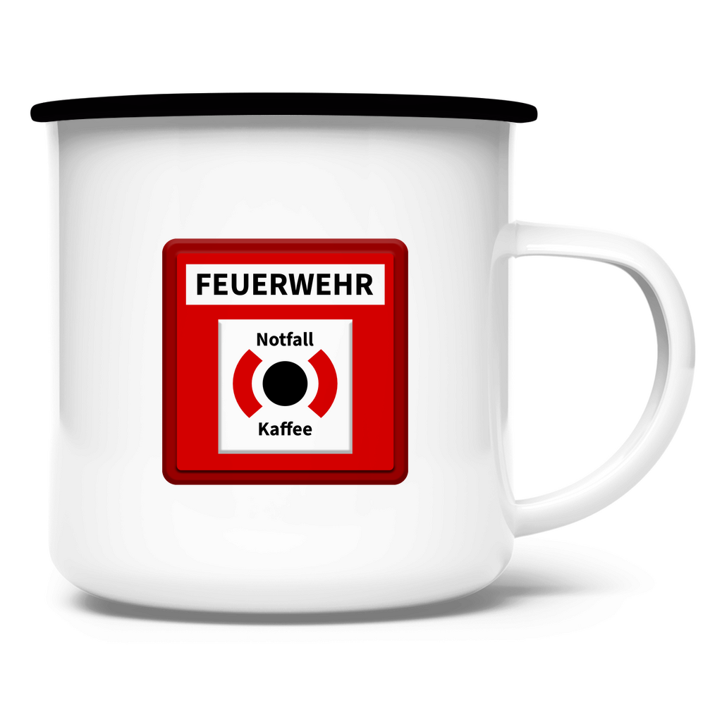 Emaille Tasse - Brandmelder
