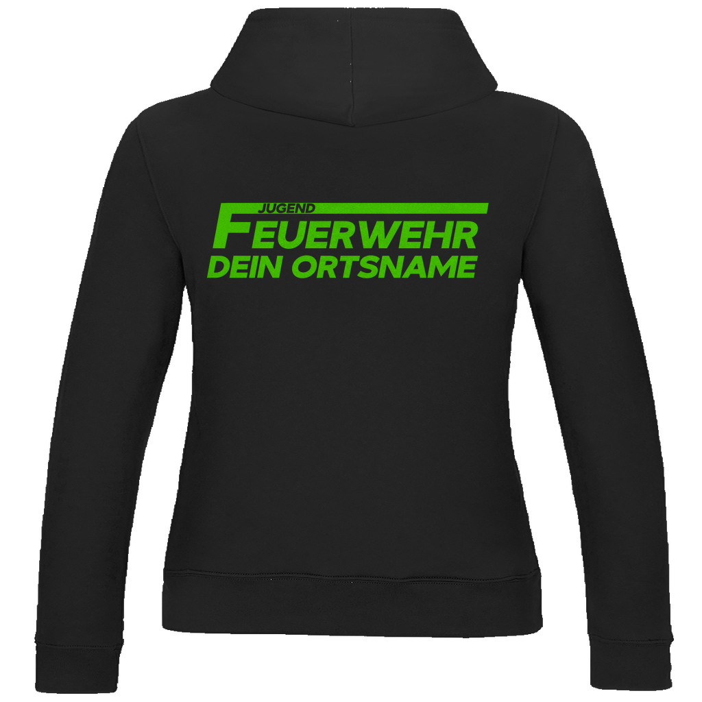 Damen Hoodie - Jugendfeuerwehr Grün [Personalisierbar]