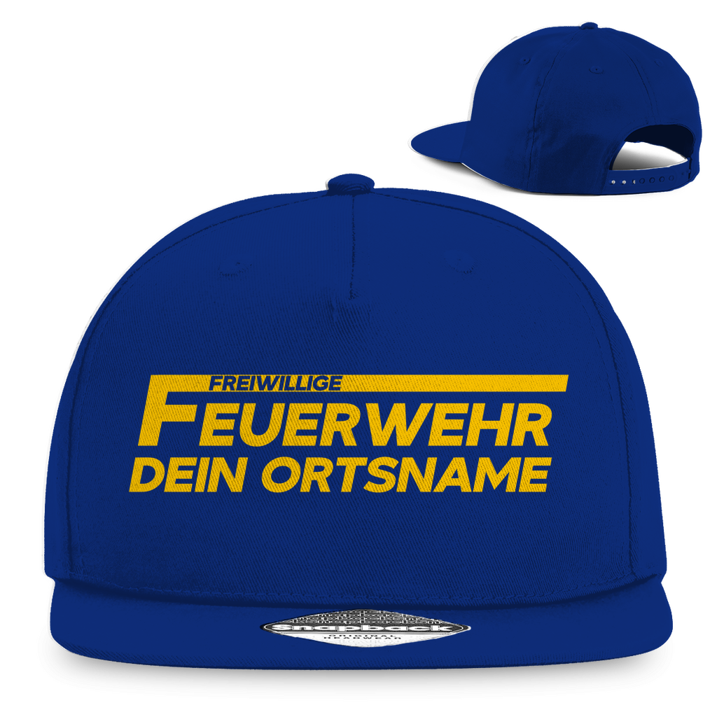 Snapback Rapper Cap - Freiwillige Feuerwehr Gelb [Personalisierbar]