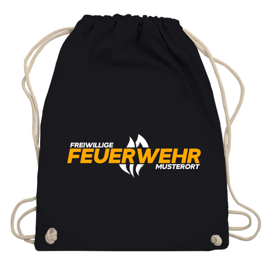 Turnbeutel - Flamme Freiwillige Feuerwehr Gelb [Personalisierbar]