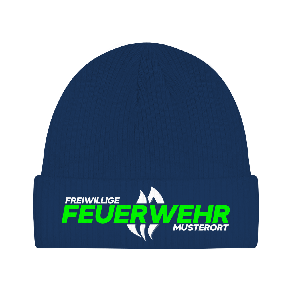 Beanie - Flamme Freiwillige Feuerwehr Grün [Personalisierbar]