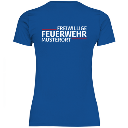 Damen T-Shirt - Modern Freiwillige Feuerwehr (Personalisierbar)