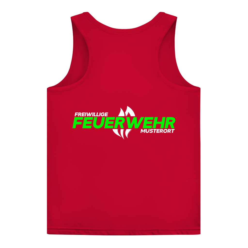 Damen Tank Top - Flamme Freiwillige Feuerwehr Grün [Personalisierbar]