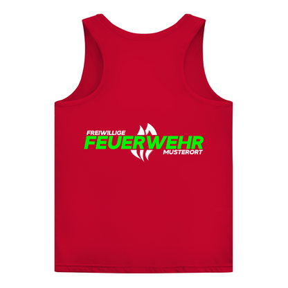 Damen Tank Top - Flamme Freiwillige Feuerwehr Grün [Personalisierbar]