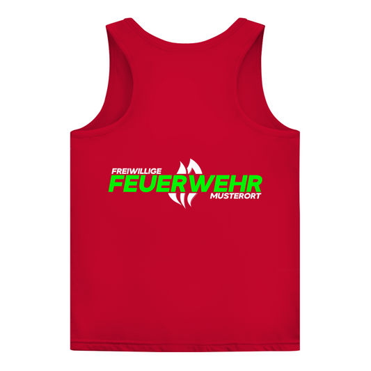 Damen Tank Top - Flamme Freiwillige Feuerwehr Grün [Personalisierbar]