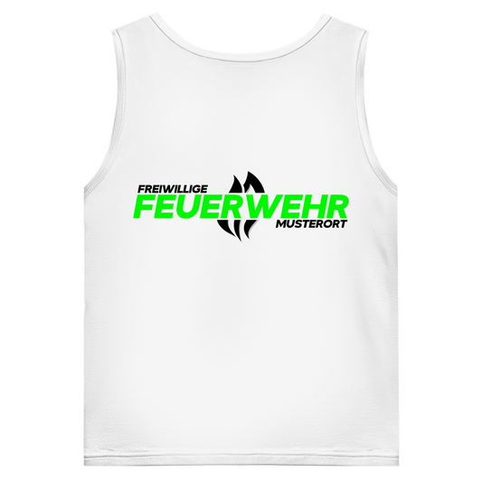 Herren Tank Top - Flamme Freiwillige Feuerwehr Grün [Personalisierbar]