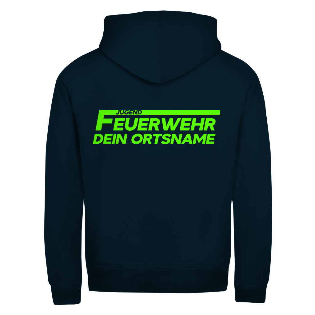 Unisex Zipper Hoodie - Jugendfeuerwehr Grün [Personalisierbar]