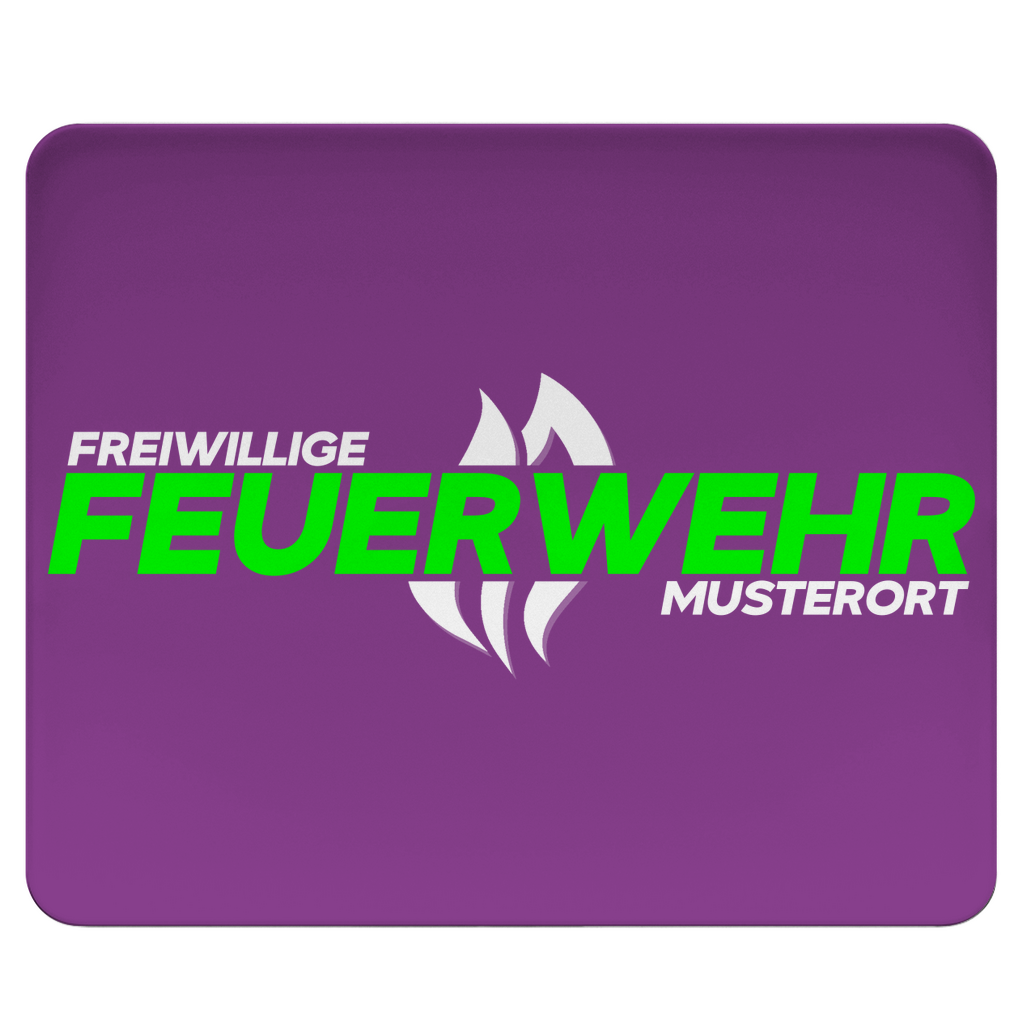 Mousepad - Flamme Freiwillige Feuerwehr Grün [Personalisierbar]