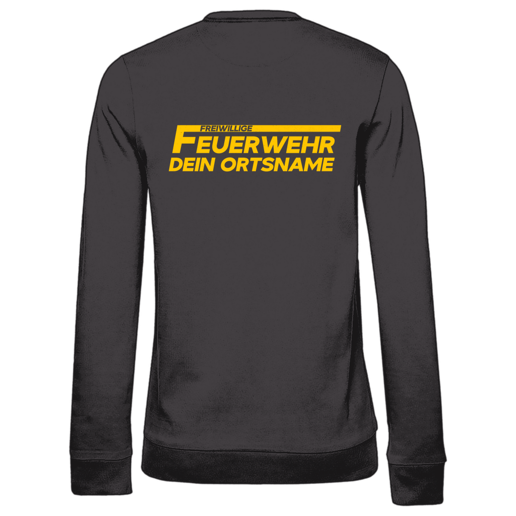 Damen Sweatshirt - Freiwillige Feuerwehr Gelb (Personalisierbar)