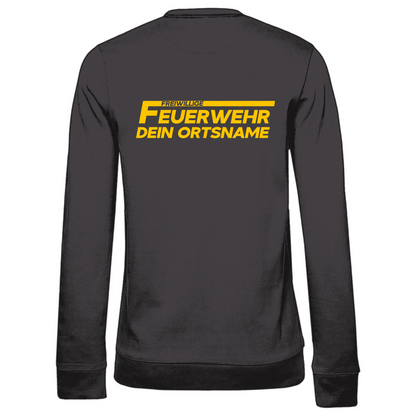 Damen Sweatshirt - Freiwillige Feuerwehr Gelb (Personalisierbar)