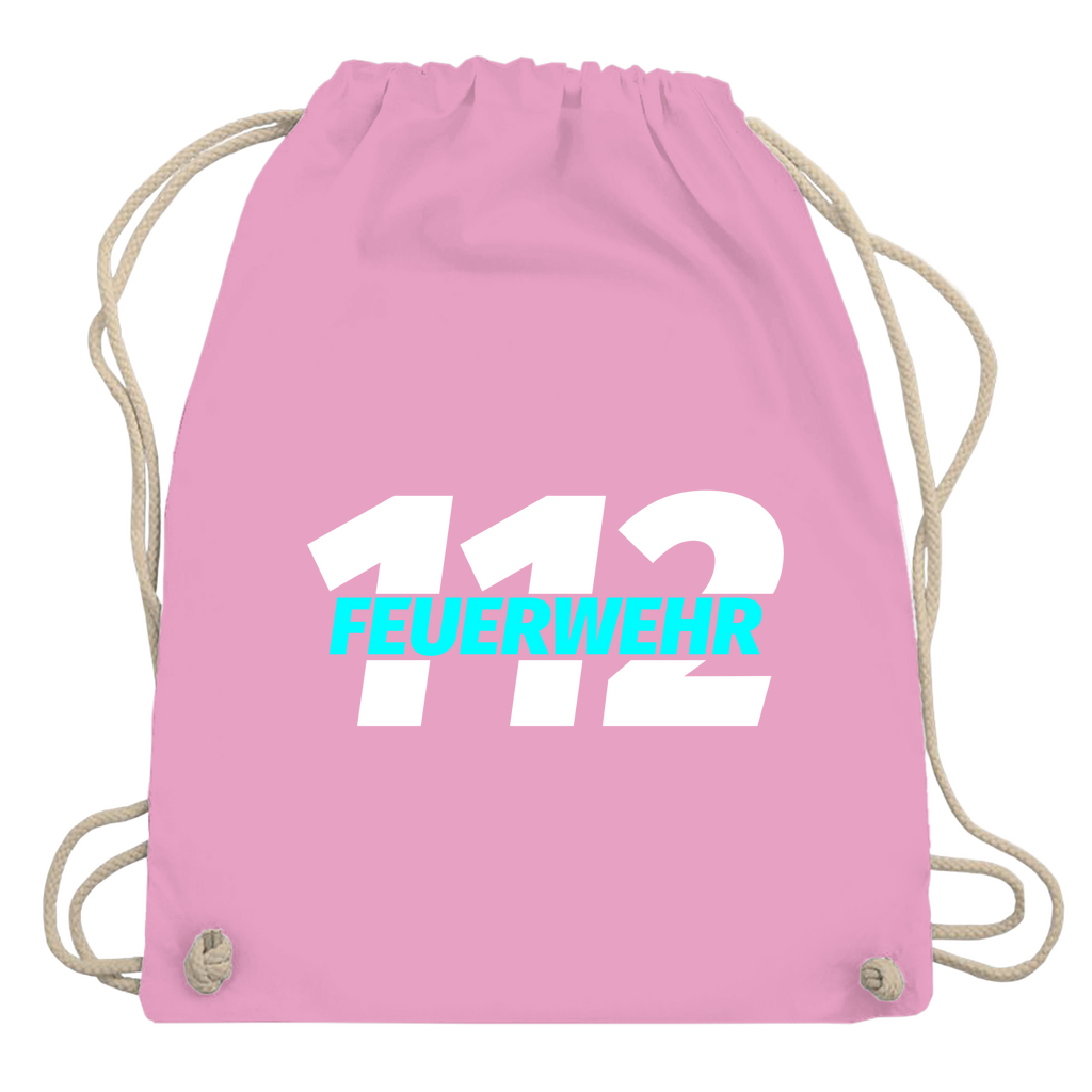 Turnbeutel - 112 Feuerwehr Blau