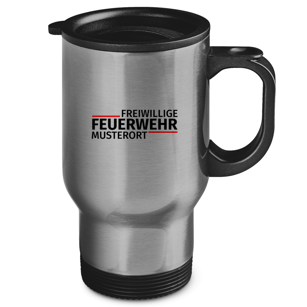 Edelstahl-Thermobecher - Modern Freiwillige Feuerwehr [Personalisierbar]