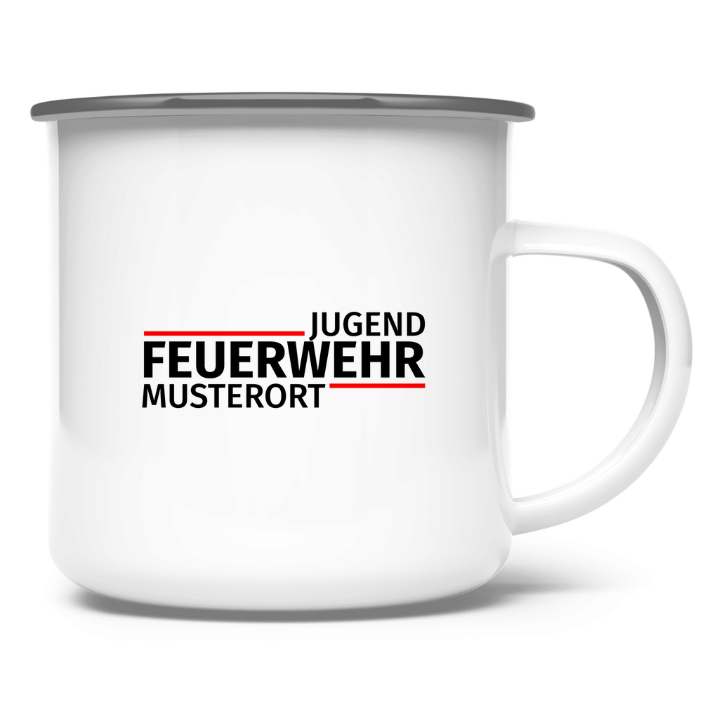 Emaille Tasse - Modern Jugendfeuerwehr [Personalisierbar]