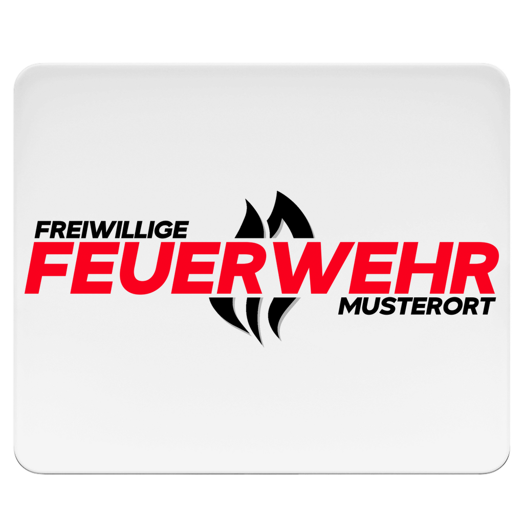 Mousepad - Flamme Freiwillige Feuerwehr Rot [Personalisierbar]