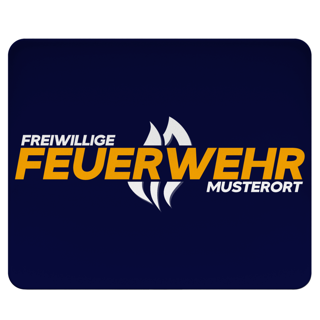 Mousepad - Flamme Freiwillige Feuerwehr Gelb [Personalisierbar]
