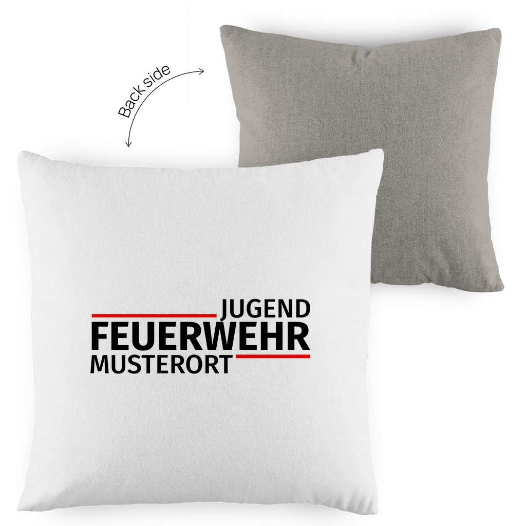 Kopfkissen zweifarbig - Modern Jugendfeuerwehr [Personalisierbar]