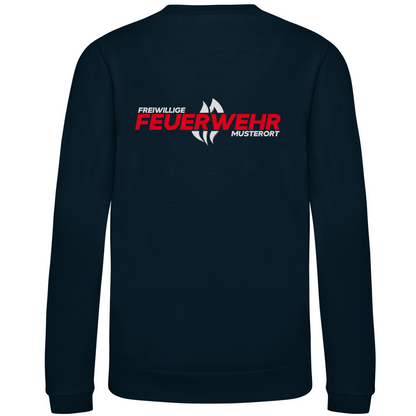 Kinder Sweatshirt - Flamme Freiwillige Feuerwehr Rot [Personalisierbar]